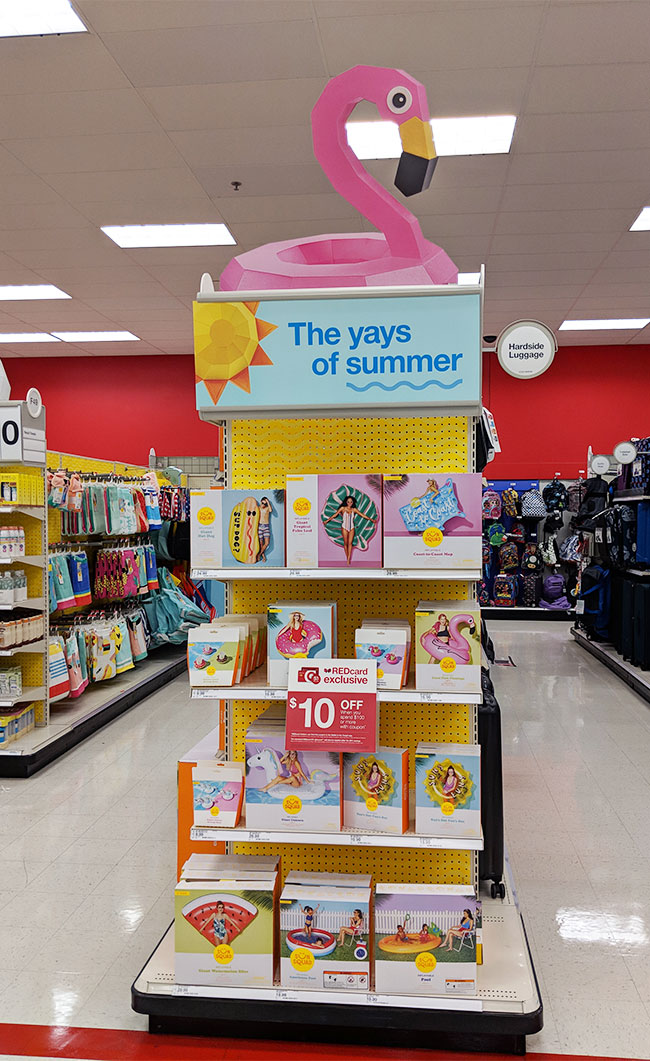 Borsa Riutilizzabile Grande Target Summer Cabana – Gialla A Righe – Pieghevole