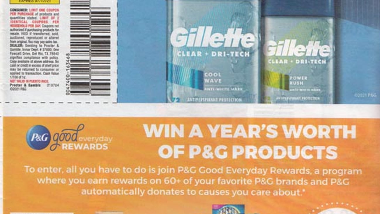 P&G 'Win A Year's Worth' FSI