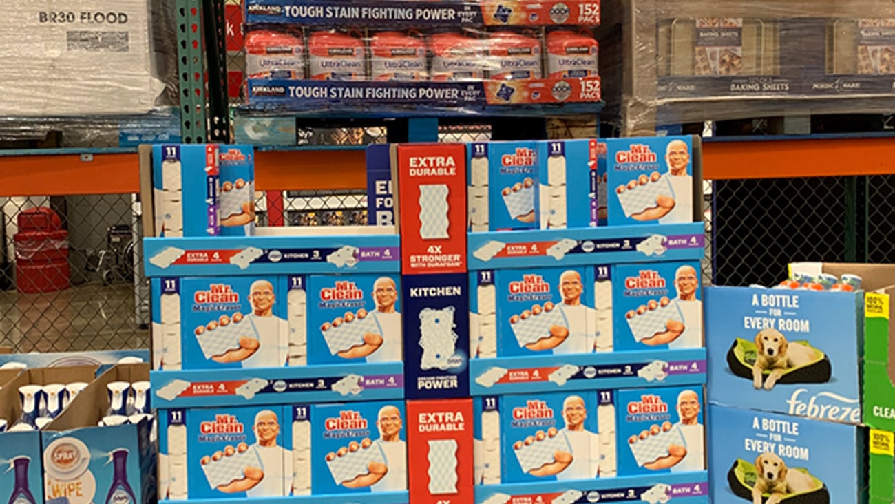 Mr. Clean Costco Pallet Display