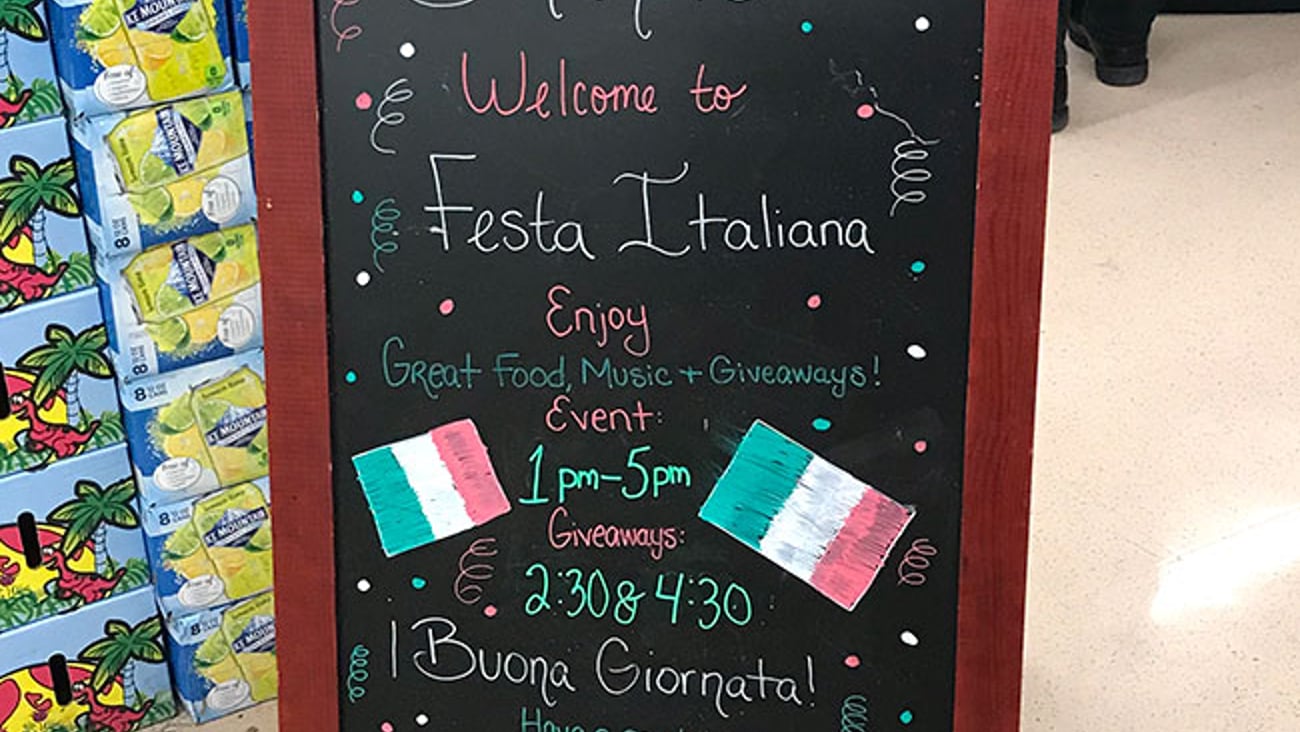 Jewel-Osco 'Welcome to Festa Italiana' A-Board