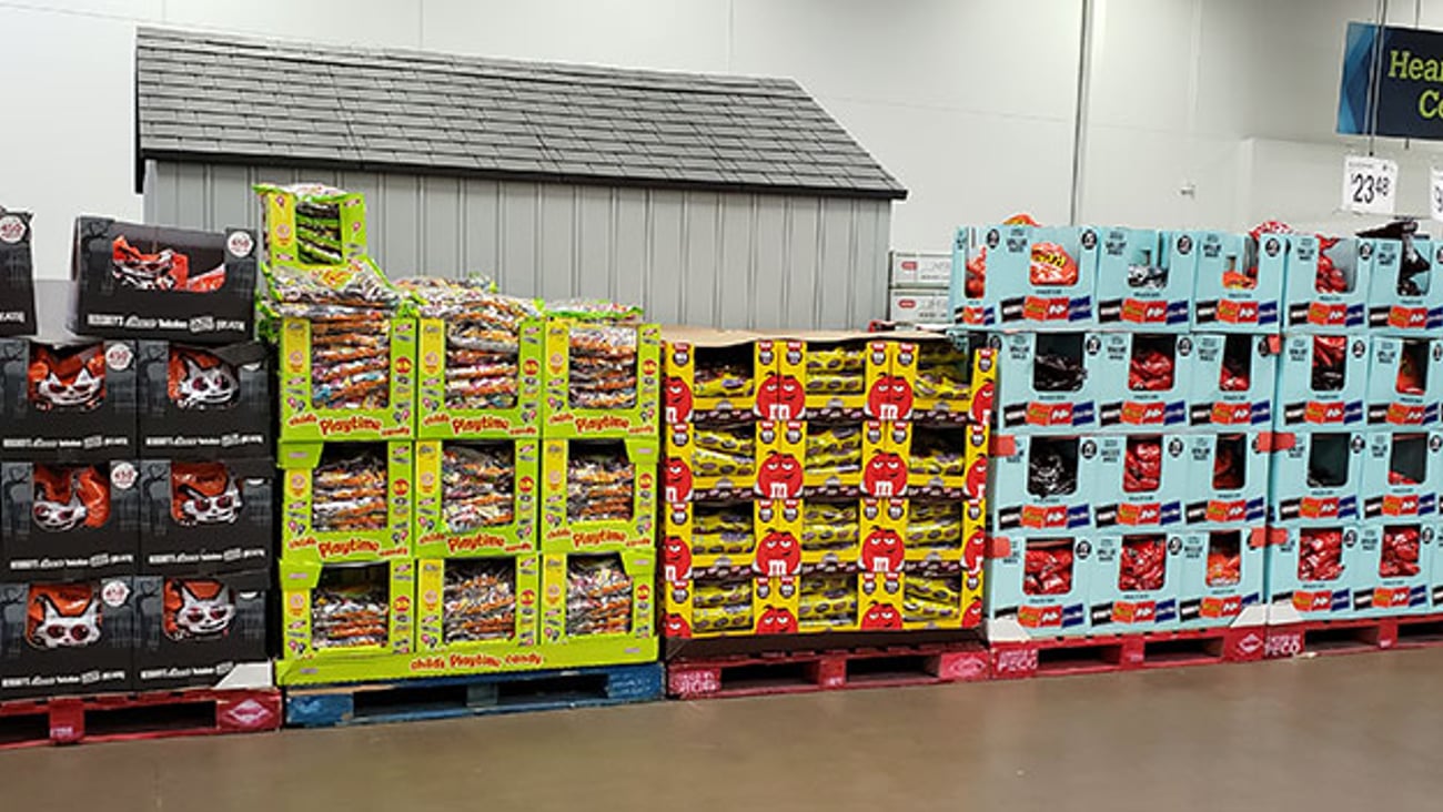 Sam's Club Halloween Confectionery Pallets