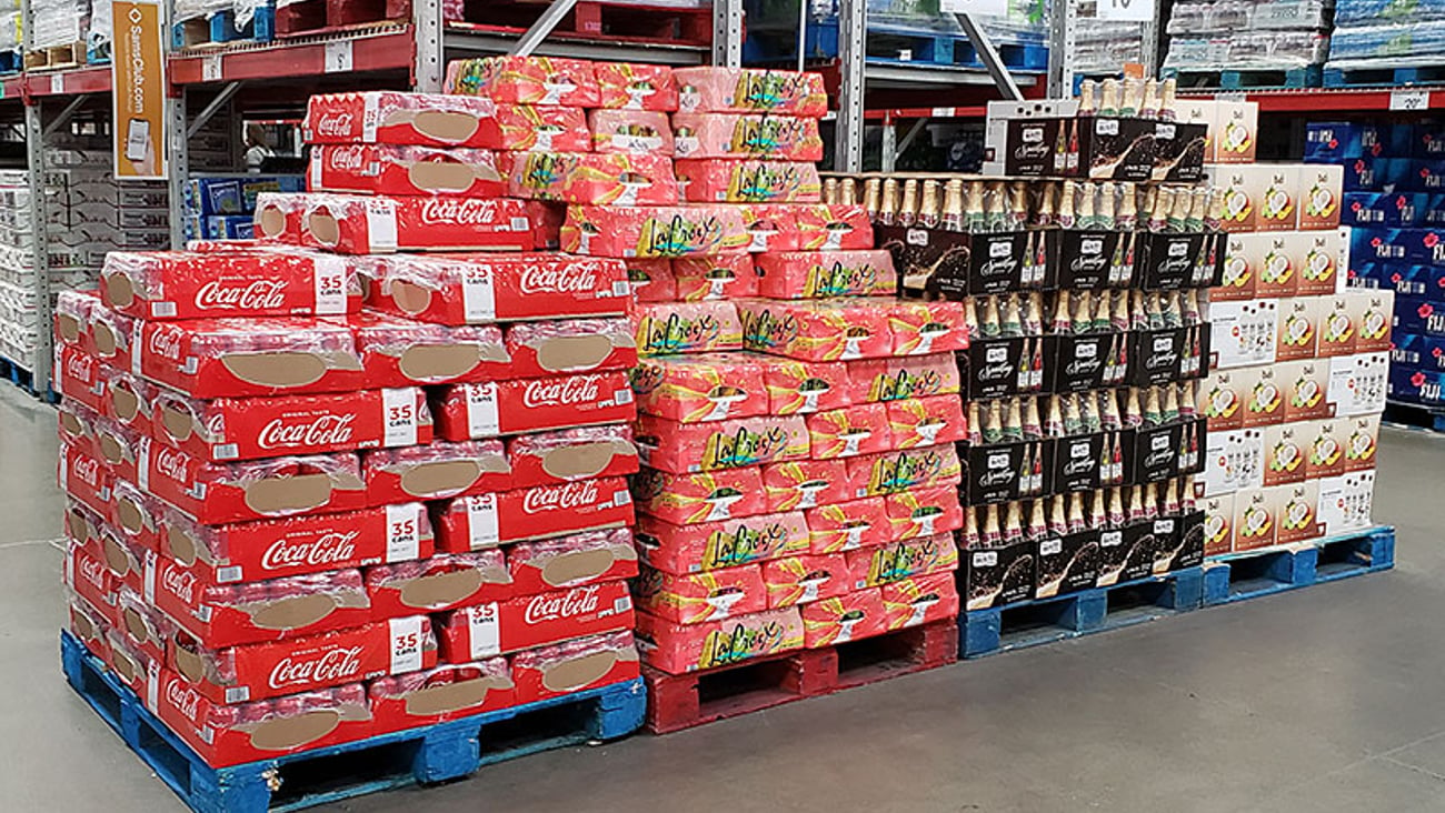 Sam's Club Beverage Pallets Endcap