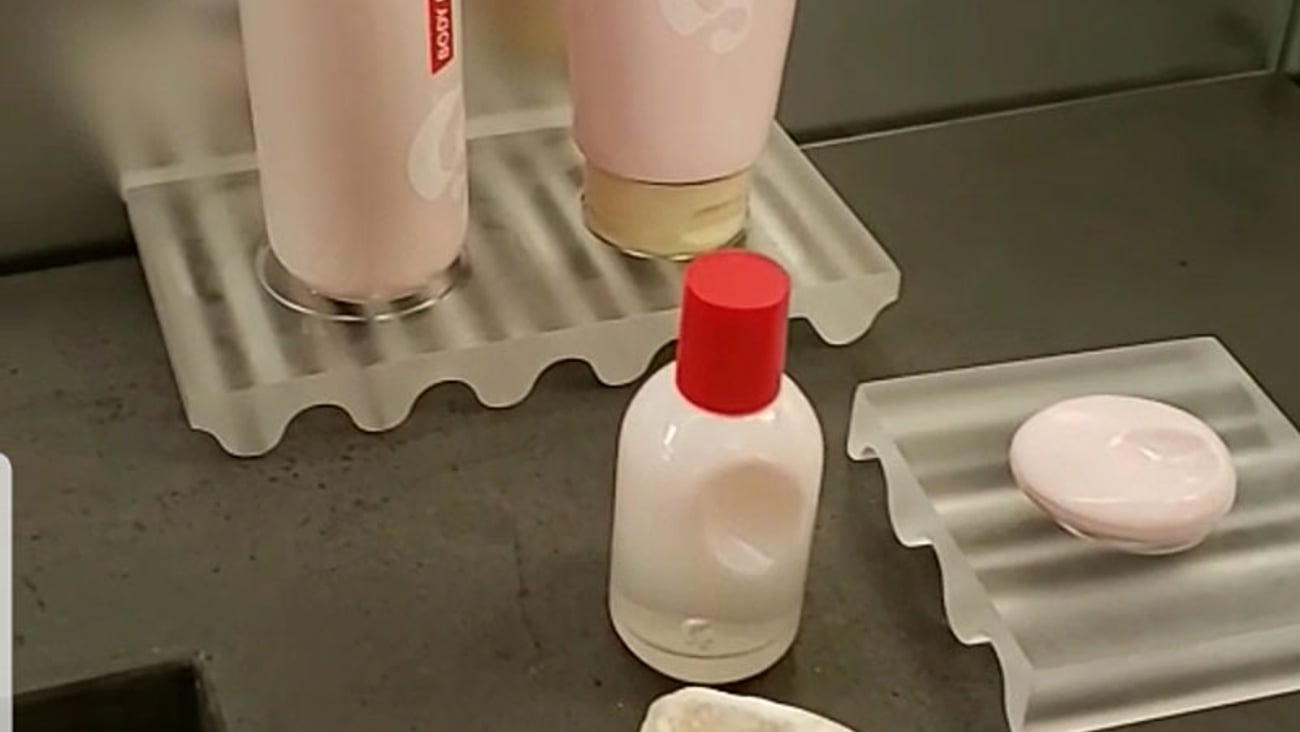 Glossier Wet Counter Display