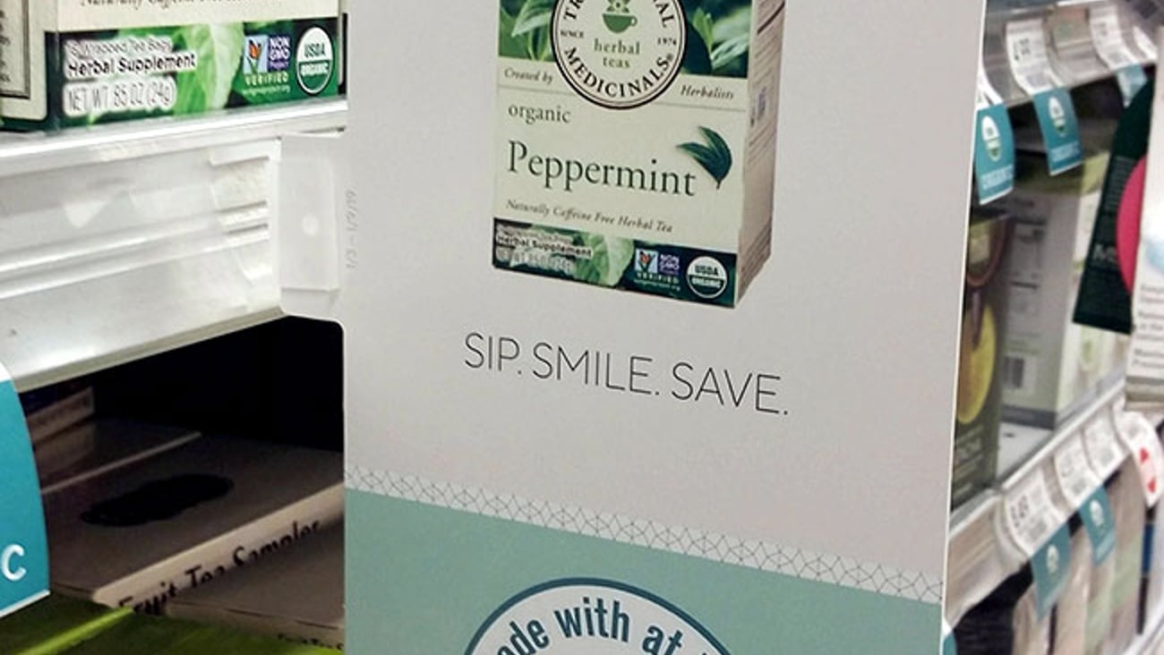 Publix Traditional Medicinals 'Sip. Smile. Save' Shelf Talker