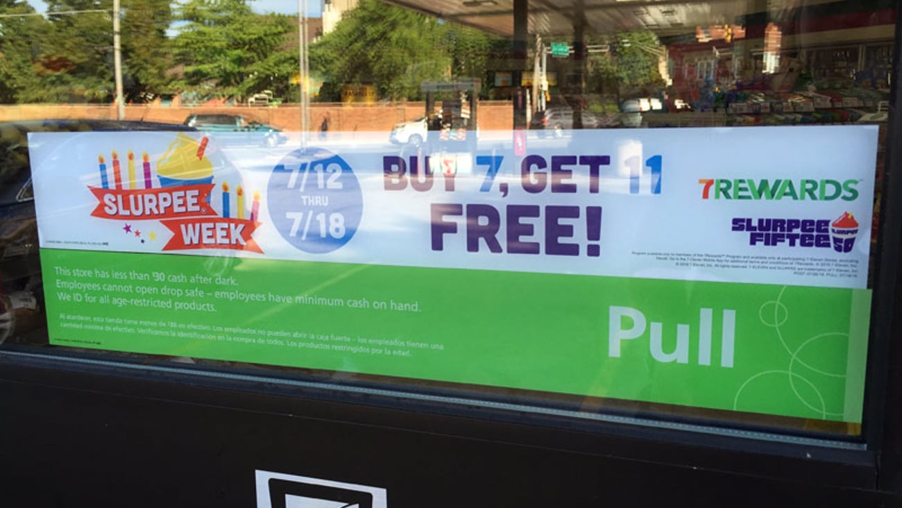 7-Eleven 'Slurpee Week' Window Cling