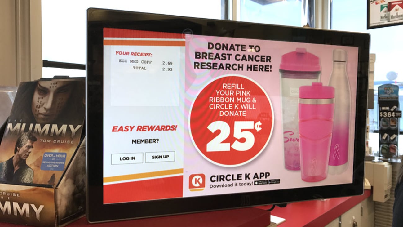 Circle K 'Donate to Breast Cancer' Checkout Ad