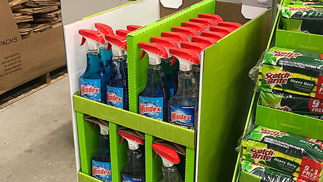 Windex Home Depot Quarter-Pallet Display