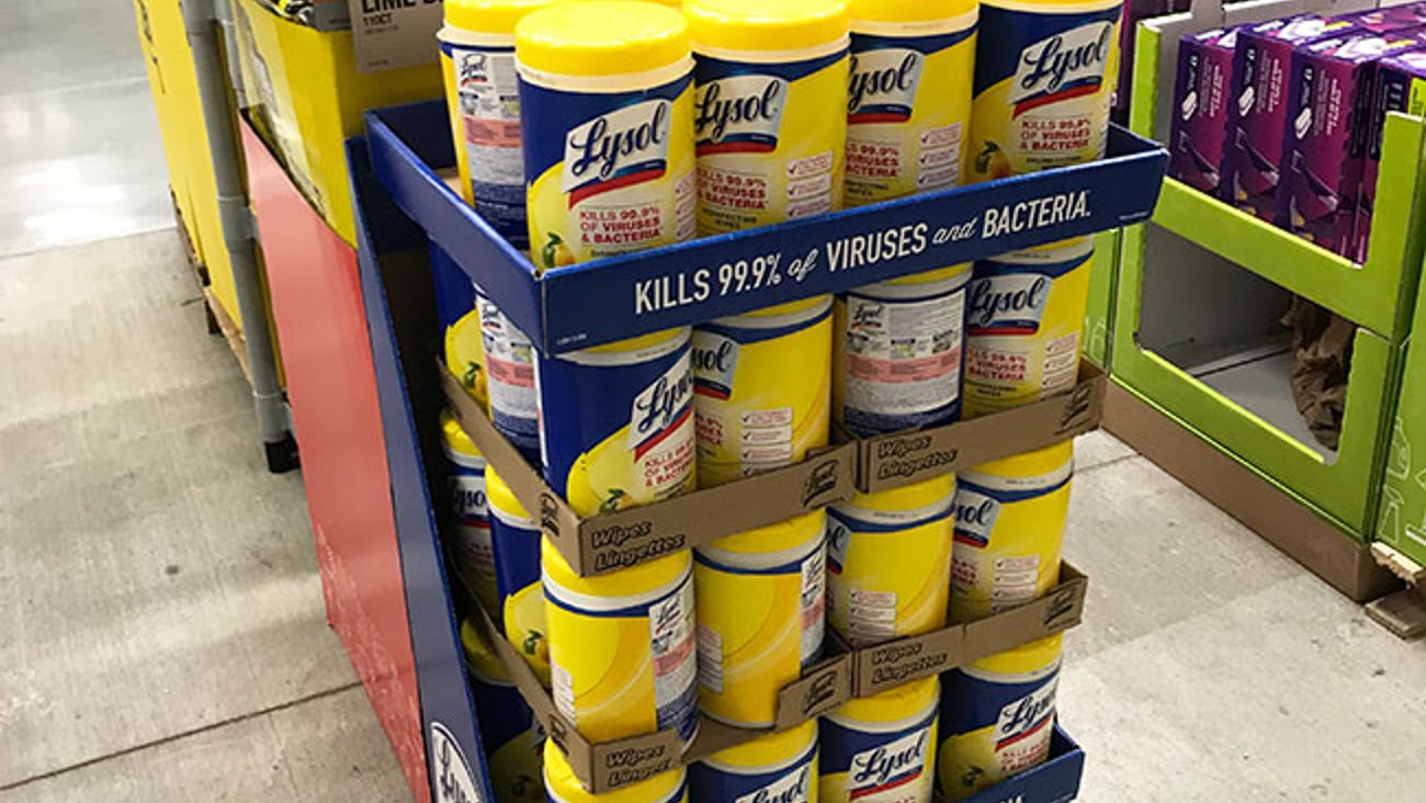 Lysol Quarter-Pallet Display