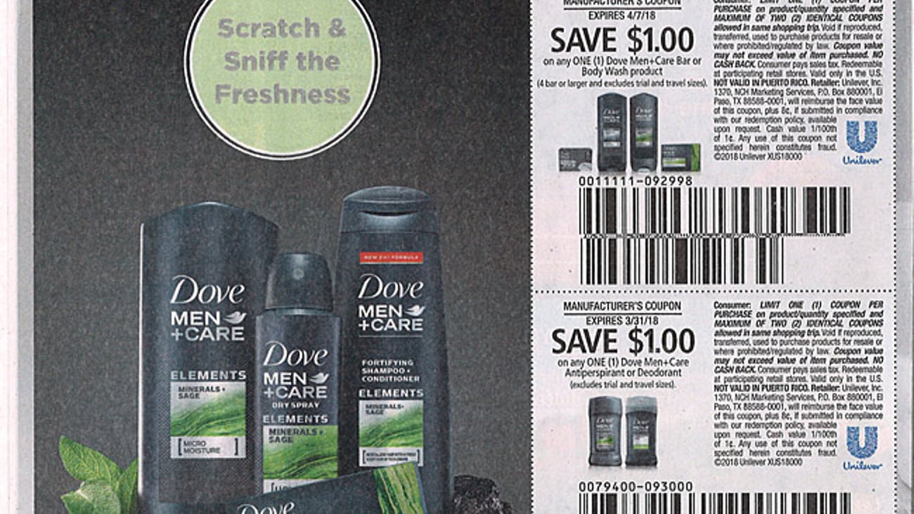 Dove Men+Care 'Scratch & Sniff' FSI