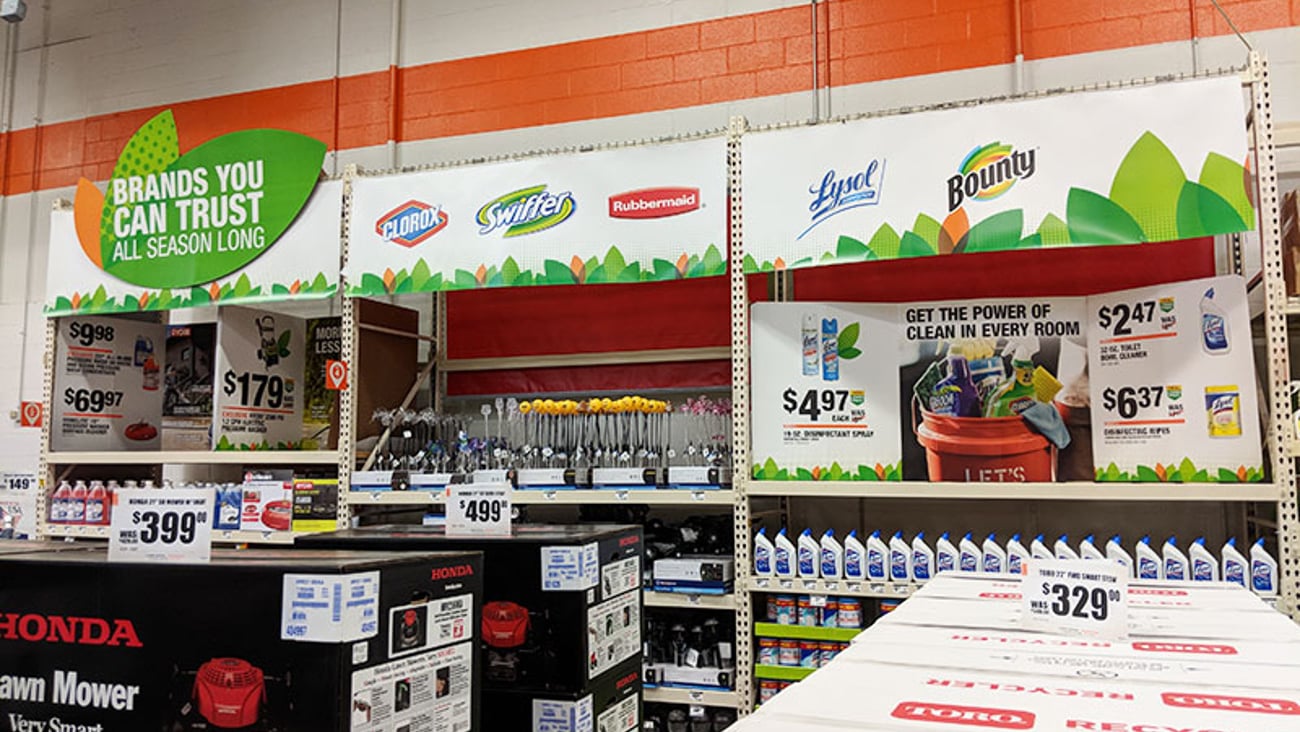 Lysol Home Depot 'Get the Power of Clean' In-Line Display