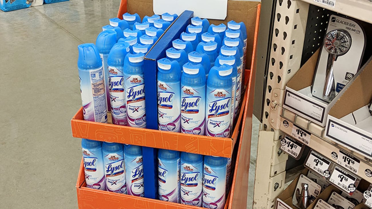 Lysol Home Depot Floorstand