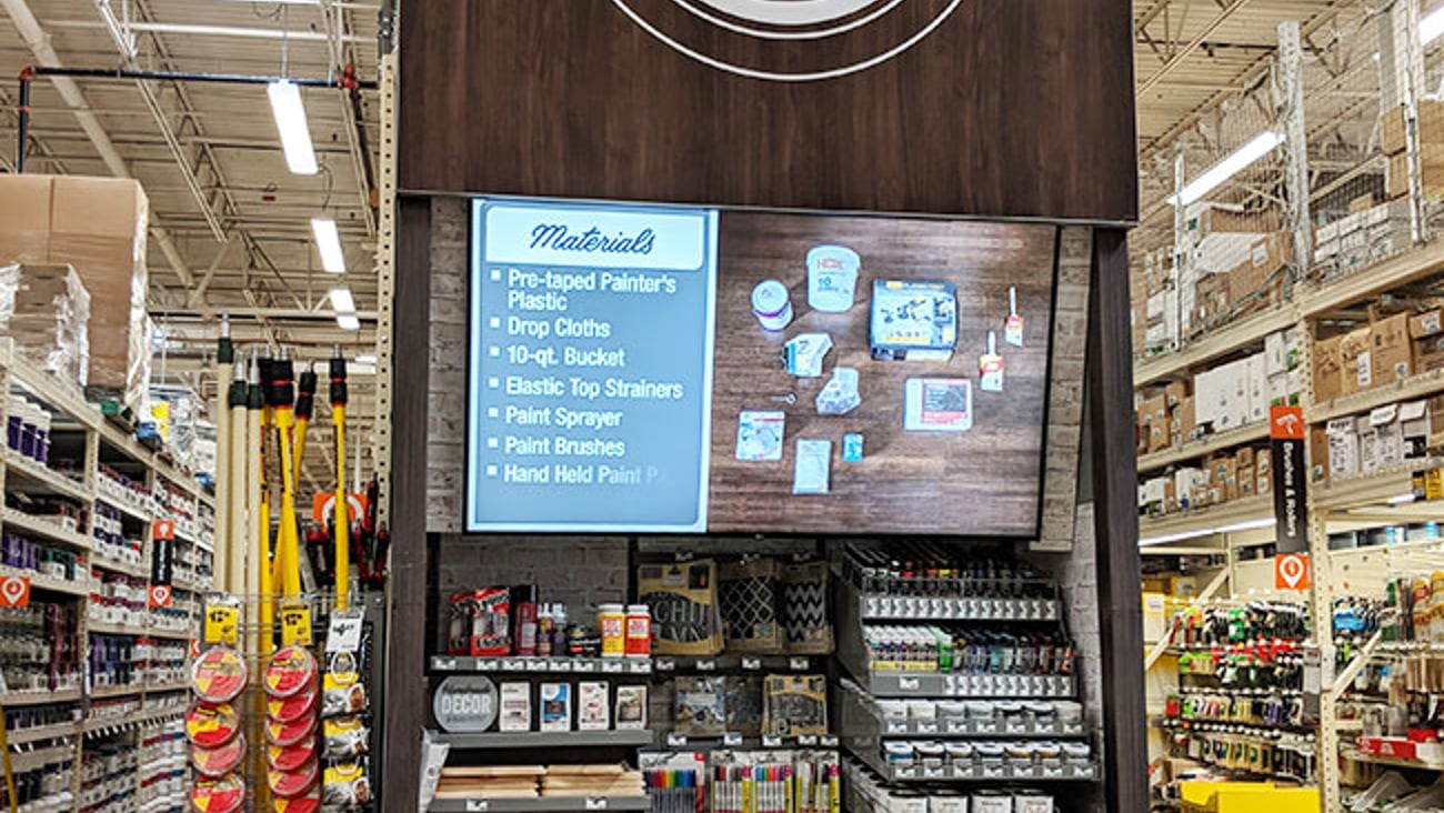 Home Depot Paint Endcap