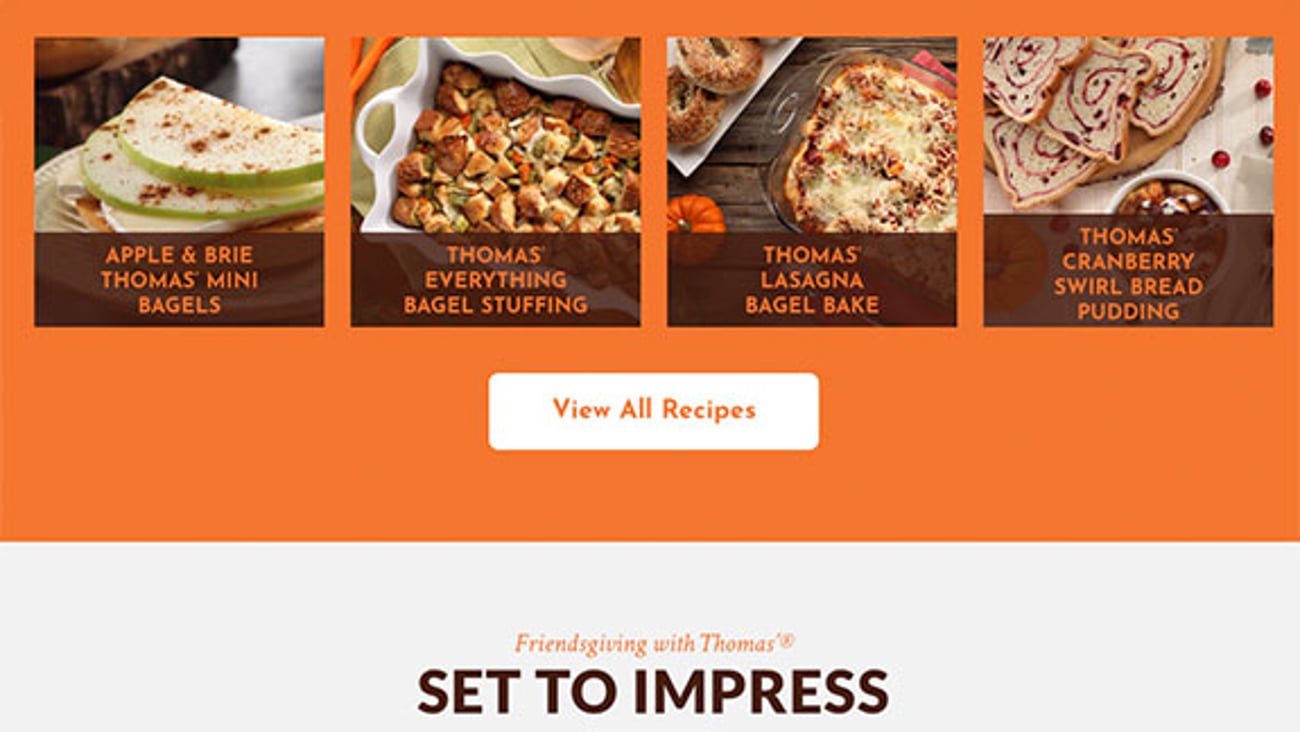 Thomas' ShopRite 'Friendsgiving' Microsite