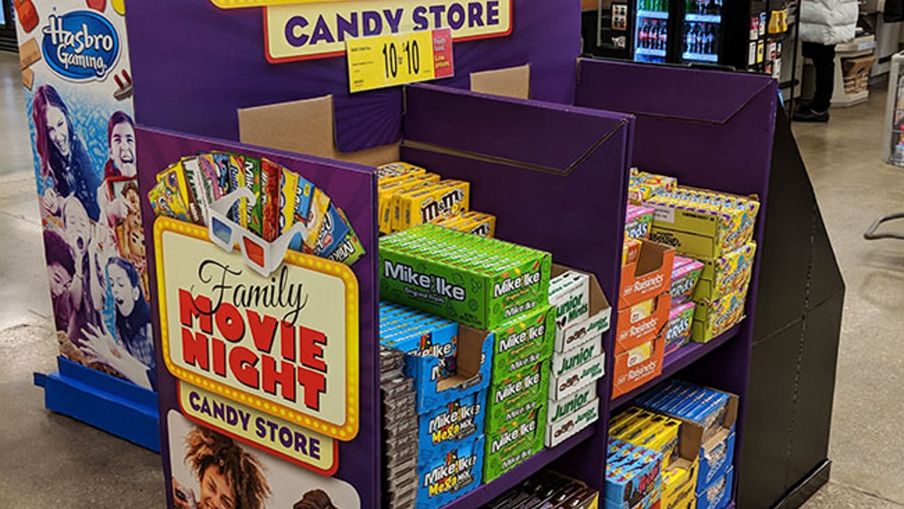 Kroger 'Family Movie Night' Pallet Display