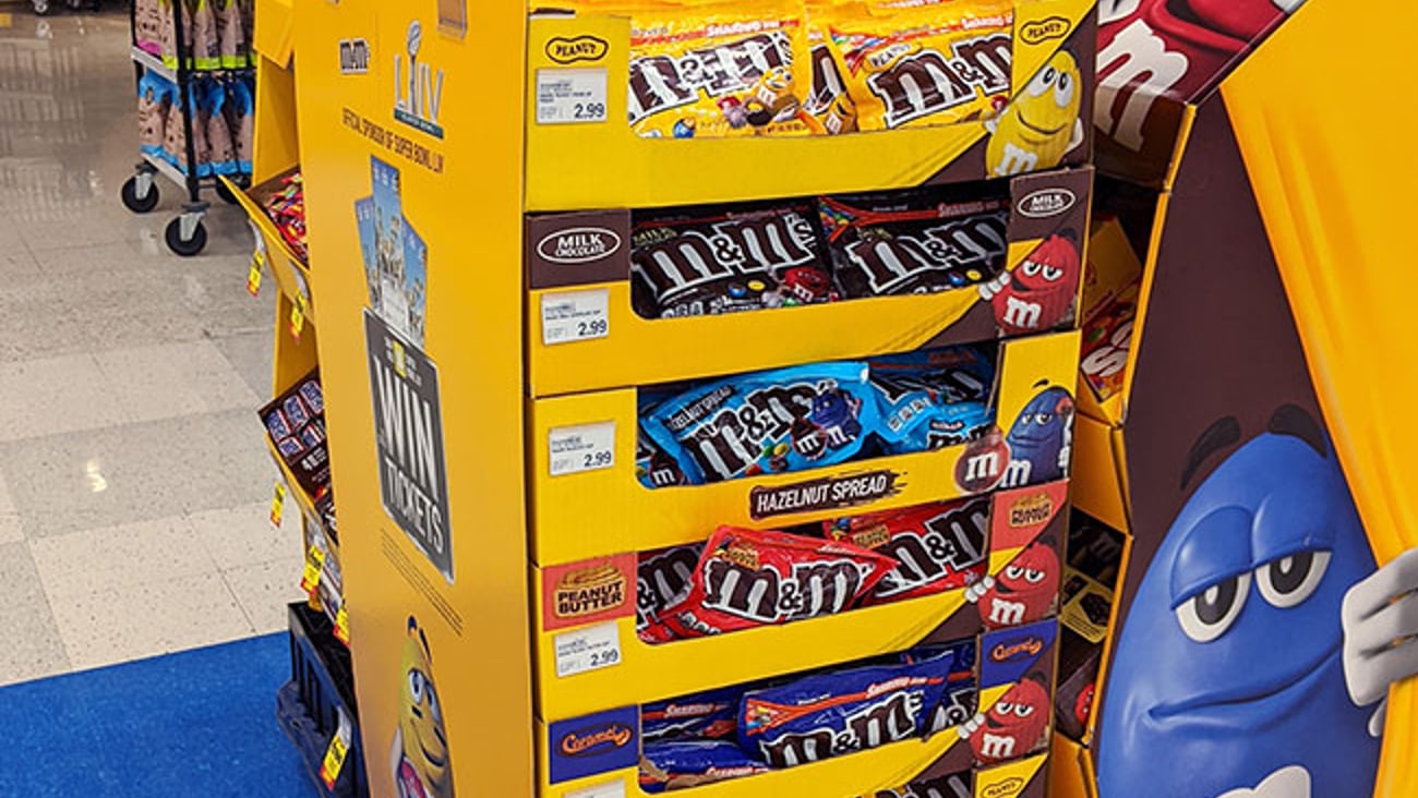 M&M's 'Funner to the Final Second' Floorstand