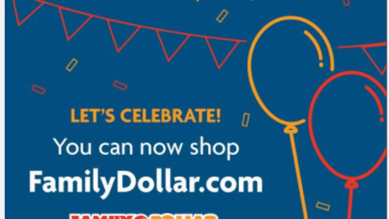 Family Dollar 'Shop FamilyDollar.com' Facebook Update