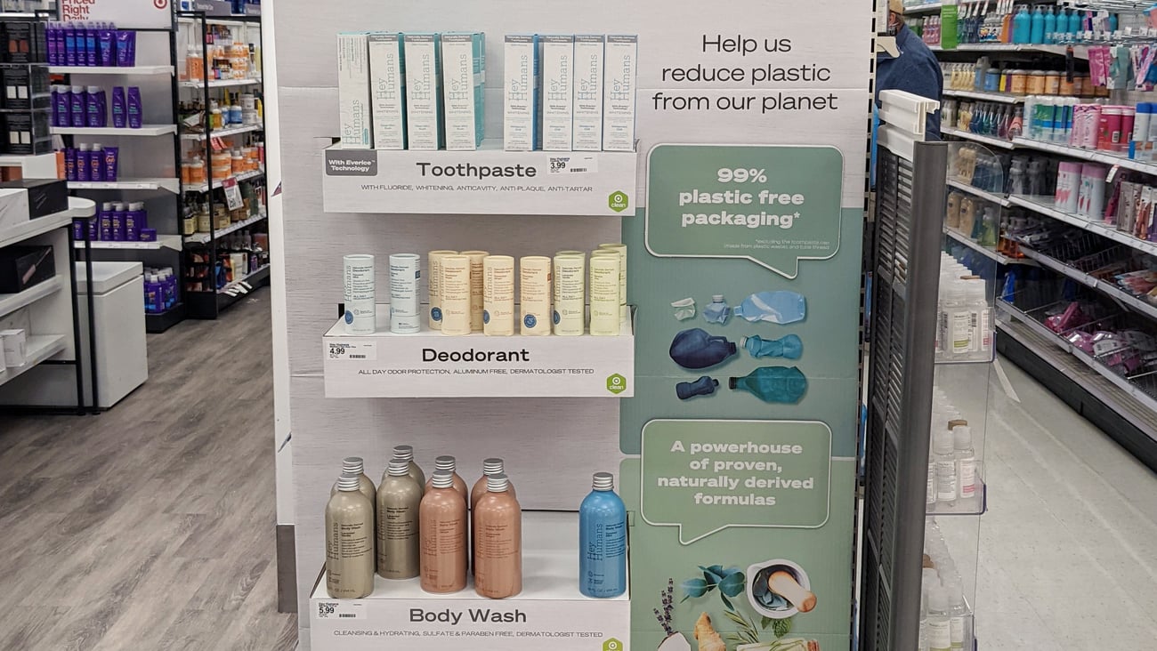 Hey Humans Target 'Reduce Plastic' Endcap