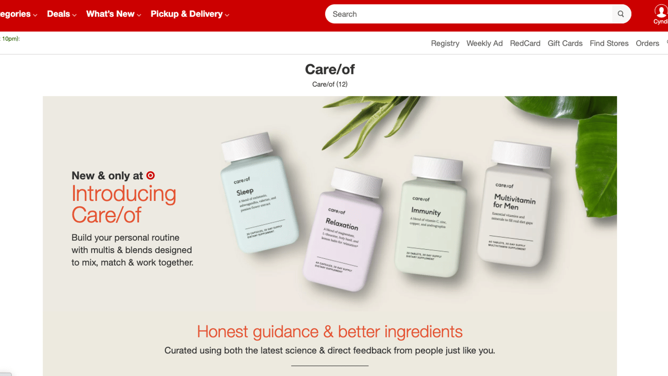 Target Care/of 'Introducing' Promotional Page