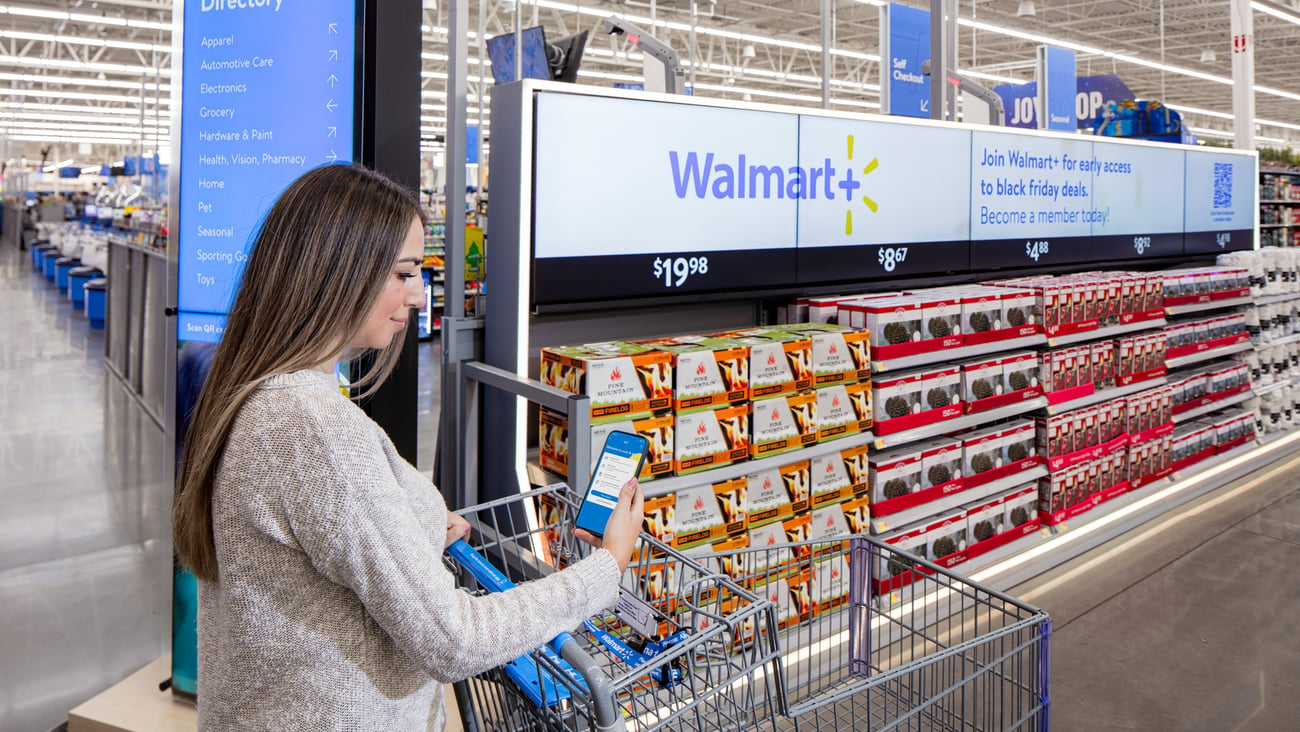 a person standing in front of a display