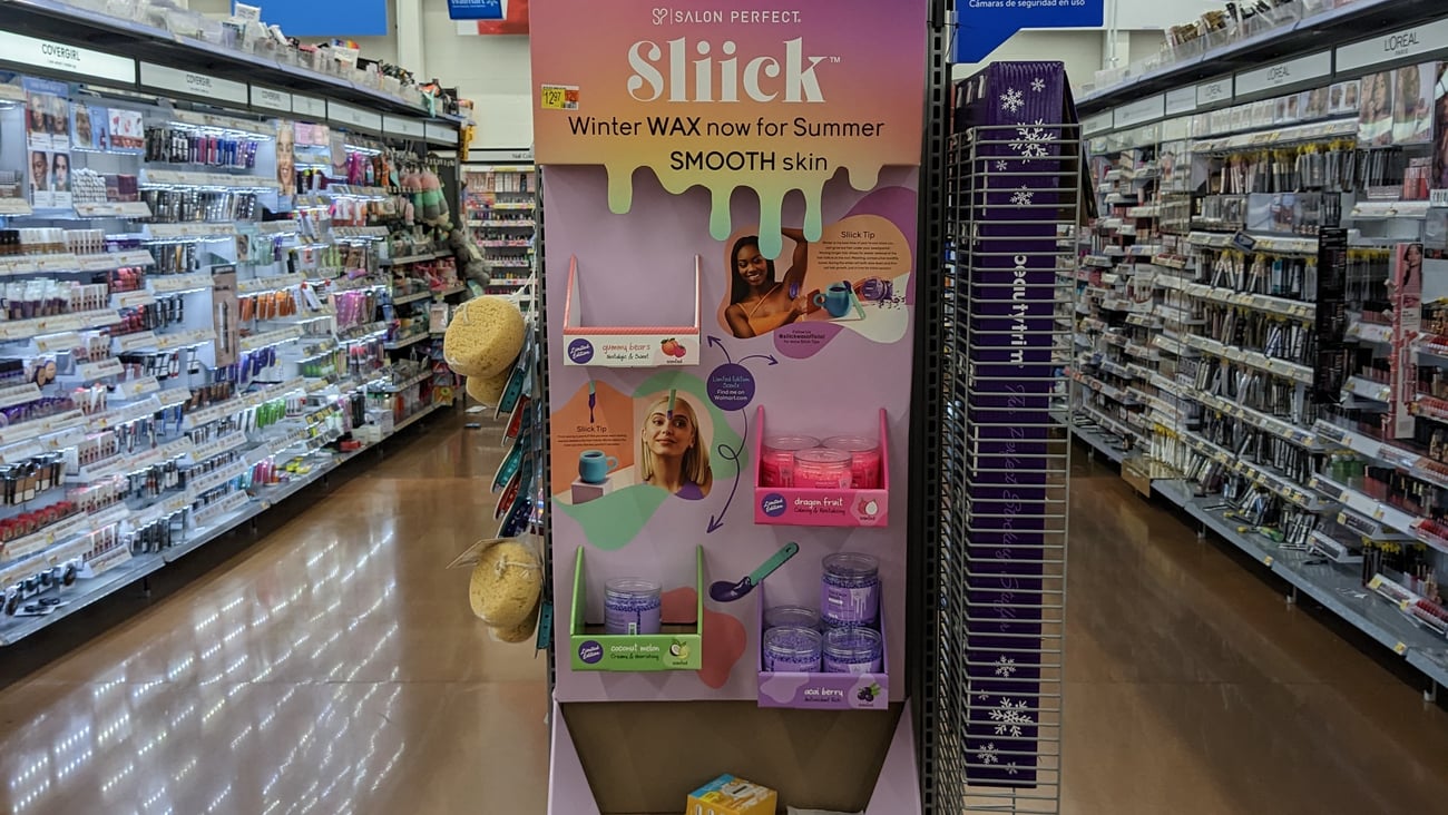 Sliick Walmart 'Wax Like a Pro' Endcap