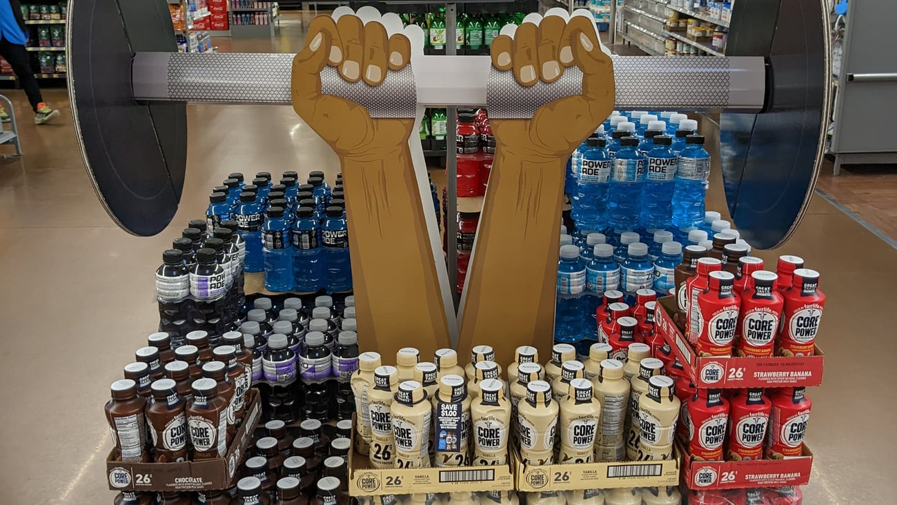 Core Power Powerade 'Fuel Good to Feel Good' Pallet Display