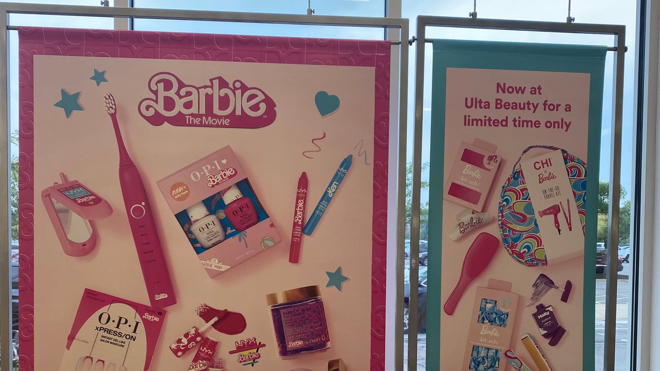 Barbie window sign