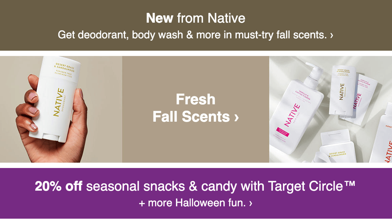 Target Native 'Fresh Fall Scents' Email Ad