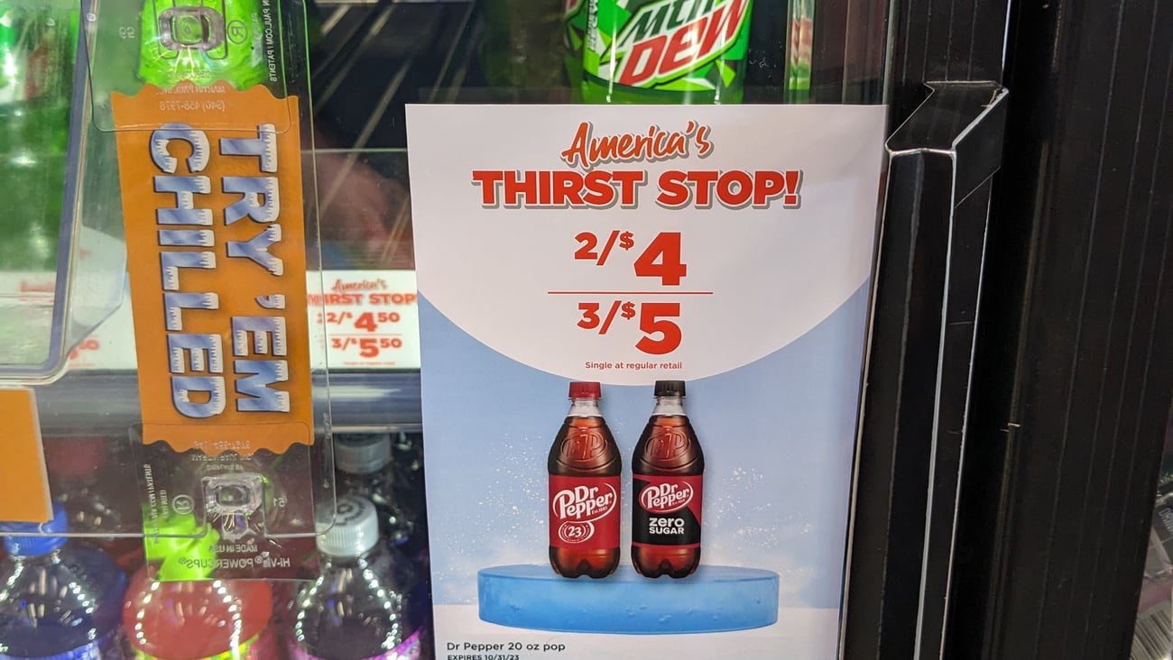 Circle K Dr Pepper 'America's Thirst Stop' Cooler Cling