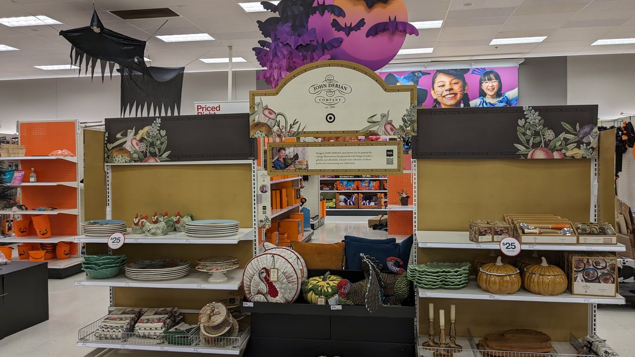 Target John Derian Thanksgiving Aisle Display