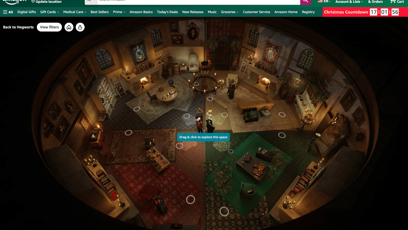 Amazon 'Back to Hogwarts' Virtual Shop