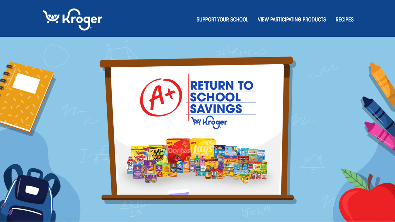 Kroger Return to School Savings Website