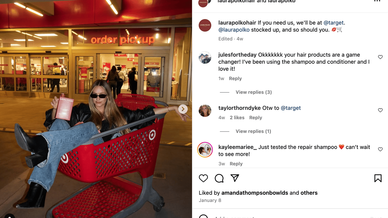 Laura Polko Target 'Stocked Up' Instagram Update
