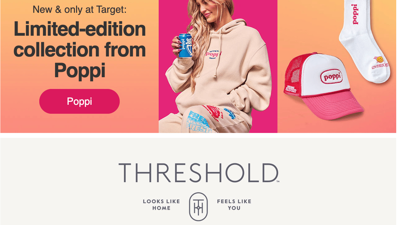 Target Poppi 'Limited-Edition Collection' Email Ad