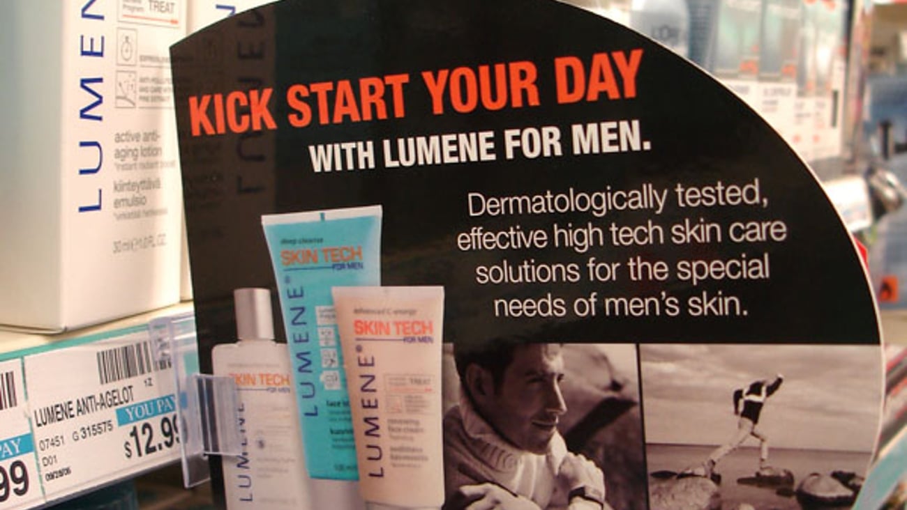 cvs LumShelf Lumene For Men Shelf Talker 2005