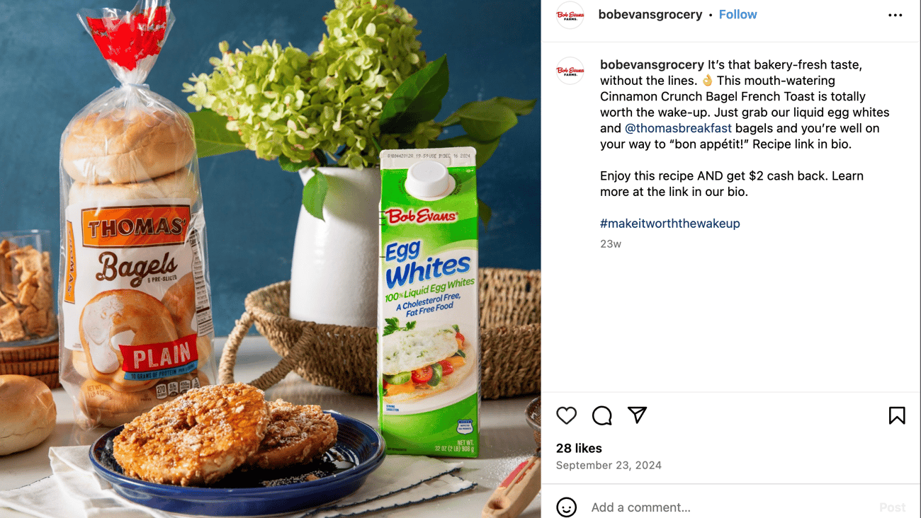 Bob Evans Thomas' Worth the Wake-Up' Instagram Update