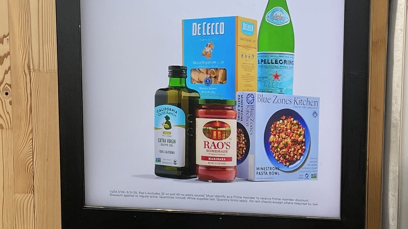 Whole Foods 'Essential Mediterranean Flavors' Digital Stanchion Sign