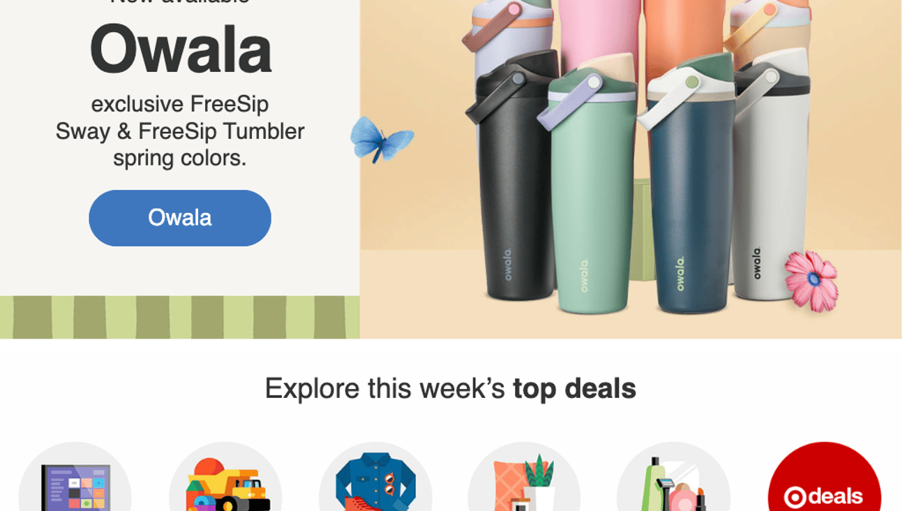 Target Owala 'Spring Colors' Email