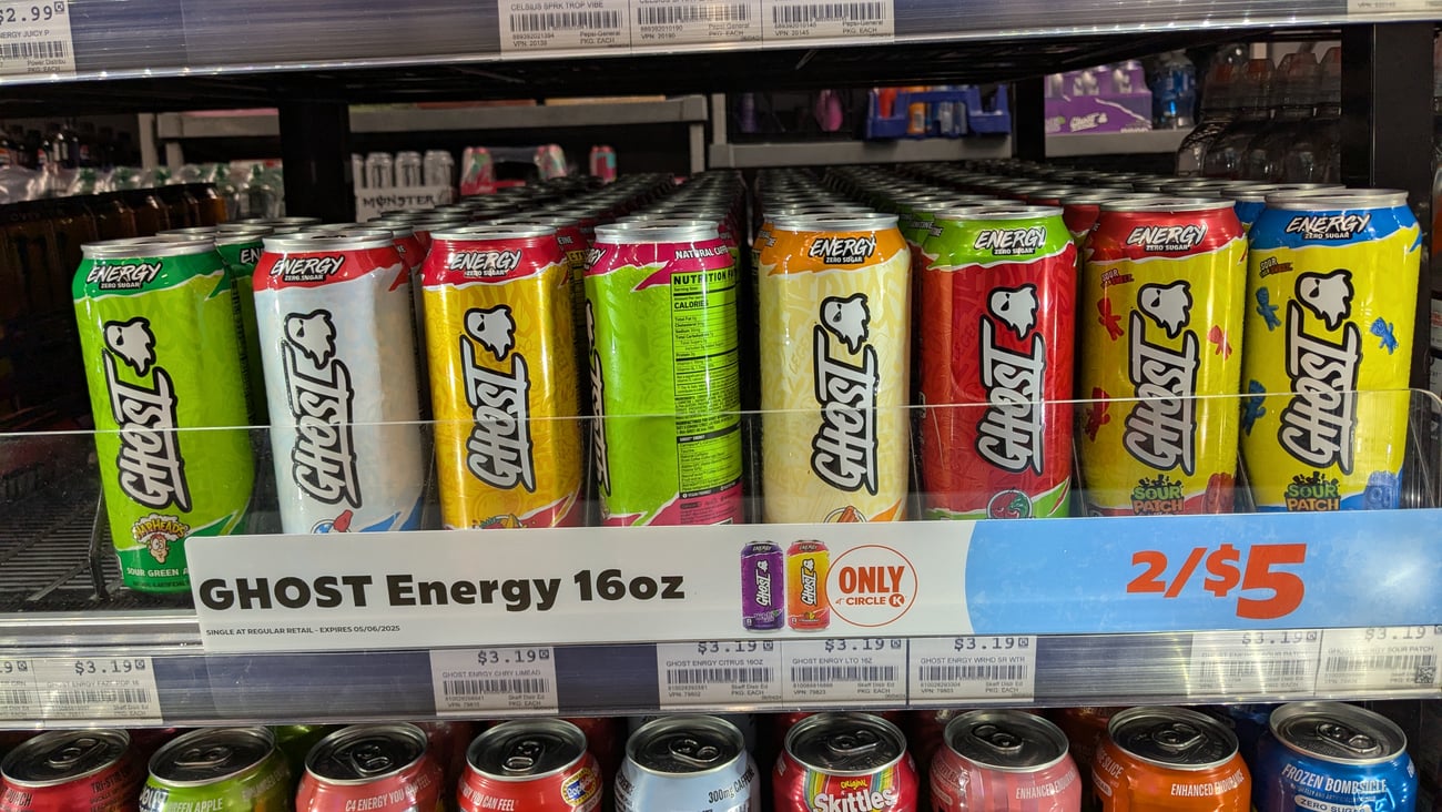 Ghost Energy 'Only at Circle K' Cooler Cling