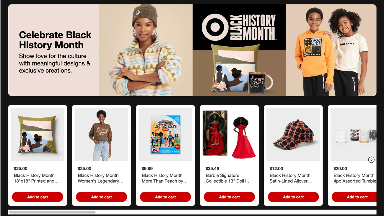 Target 'Celebrate Black History Month' Display Ad