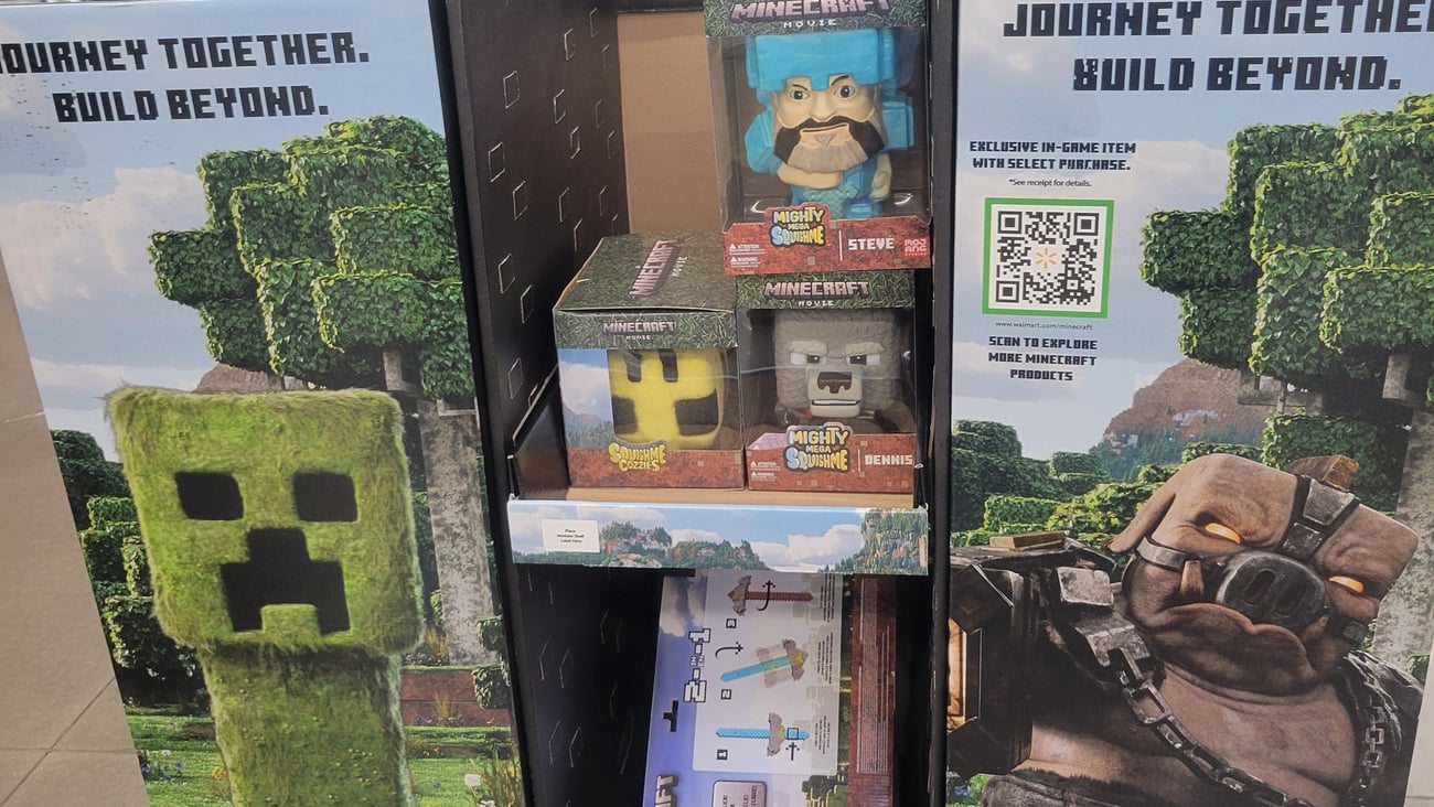 Walmart 'A Minecraft Movie' Pallet Display