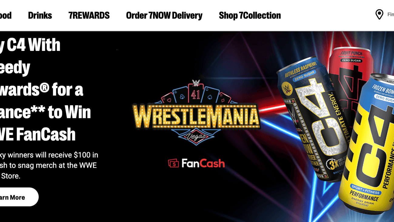 7-Eleven C4 'Win WWE FanCash' Display Ad