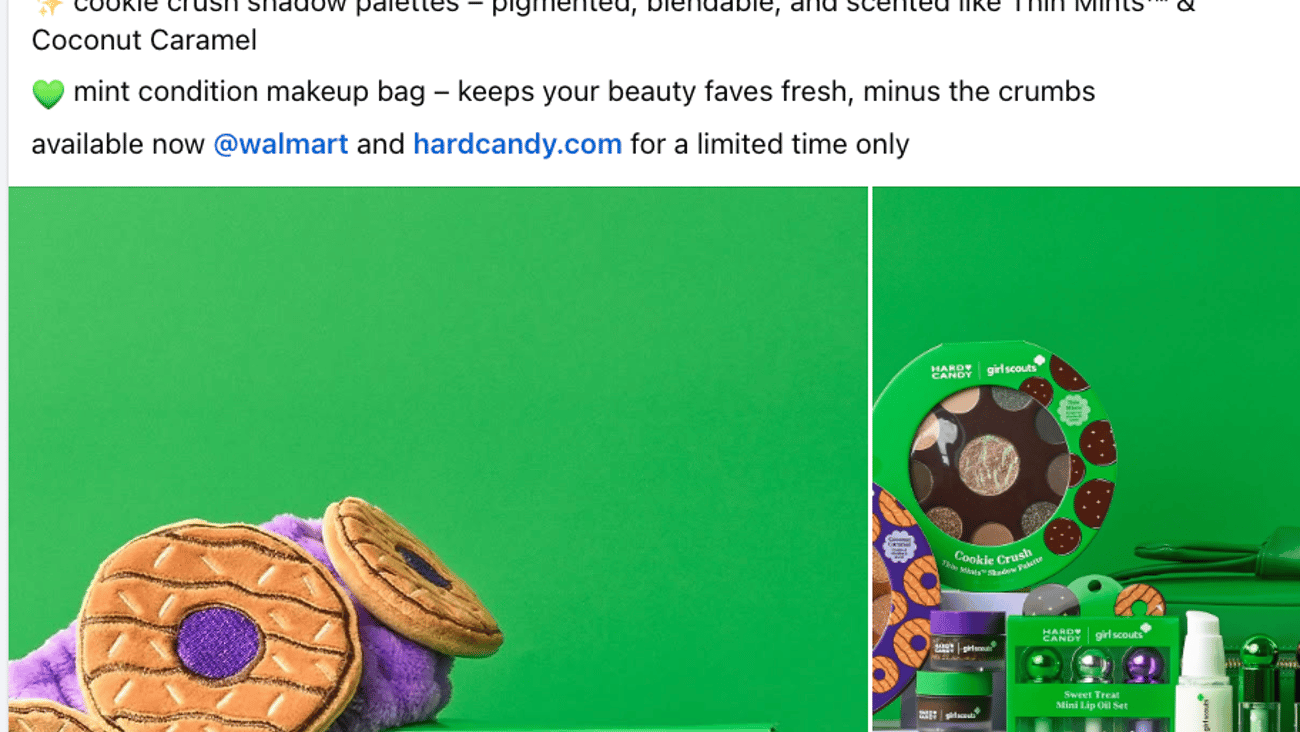 Hard Candy x Girl Scouts Walmart 'Back & Sweeter Than Ever' Facebook Update