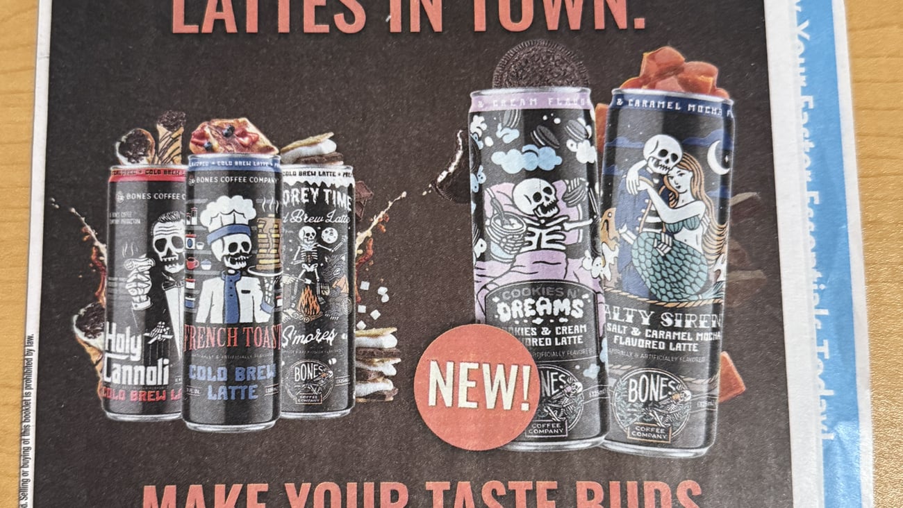 Bones Coffee Walmart 'The New Lattes in Town' Mailer