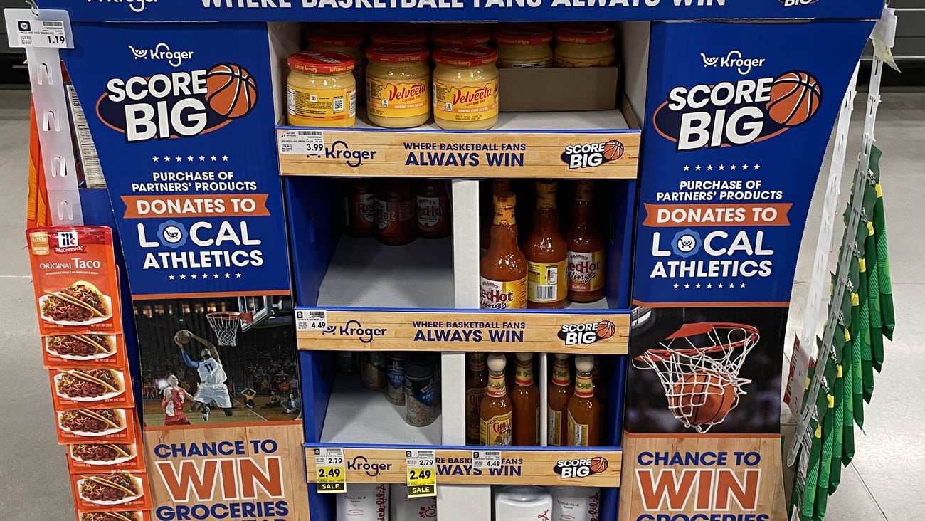 Kroger 'Score Big' Pallet Display