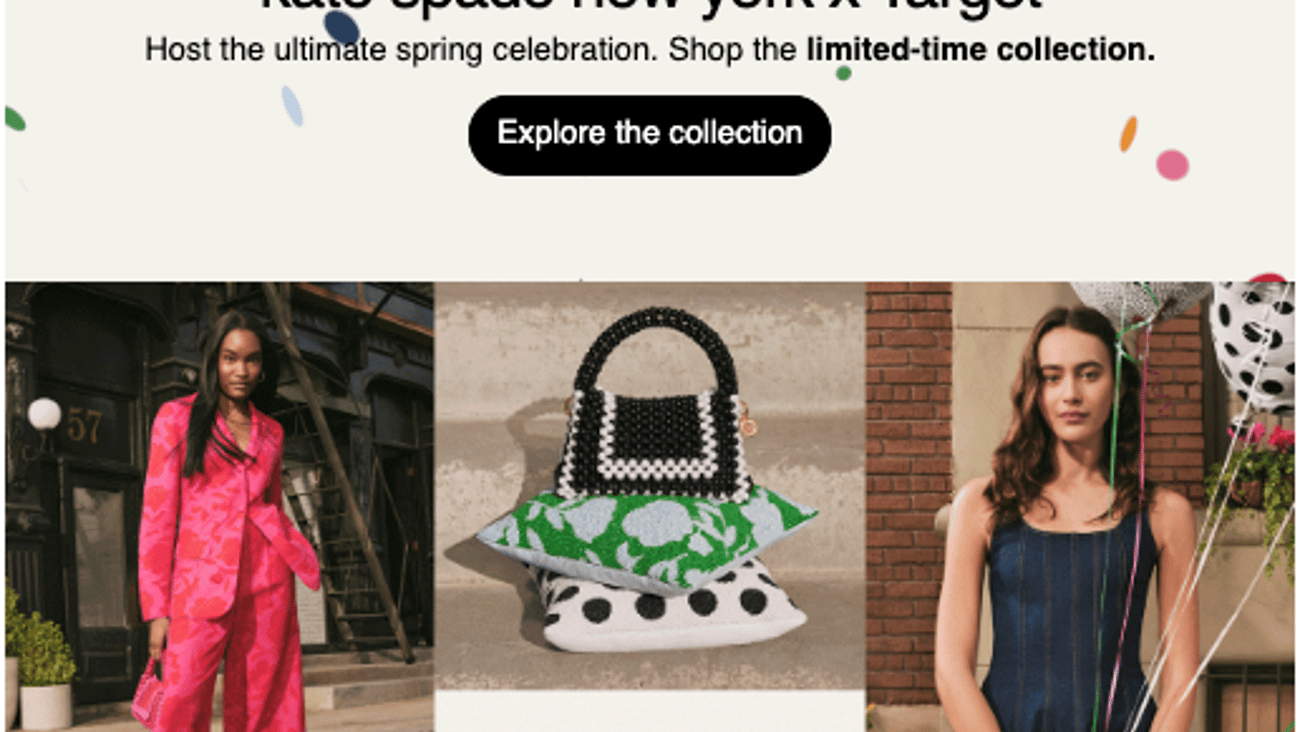 Kate Spade New York x Target Email