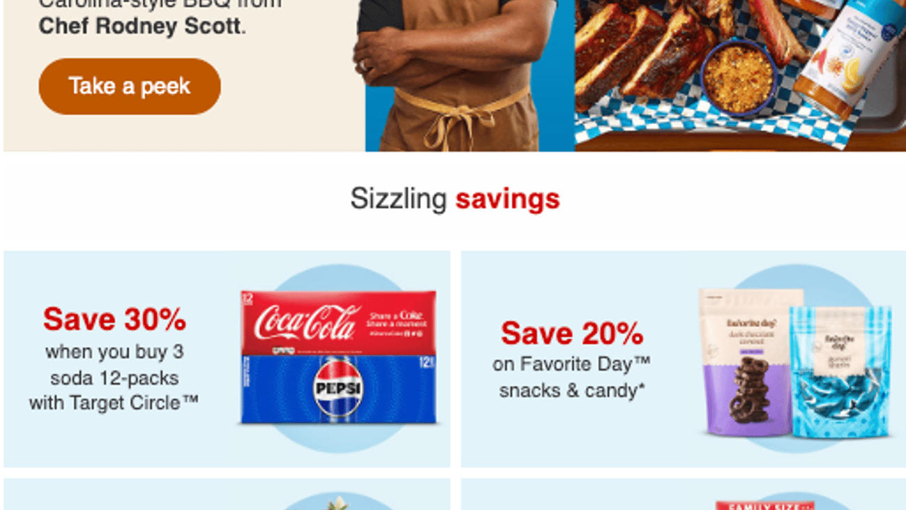 Target Good & Gather Collabs 'Carolina-Style BBQ from Chef Rodney Scott' Email