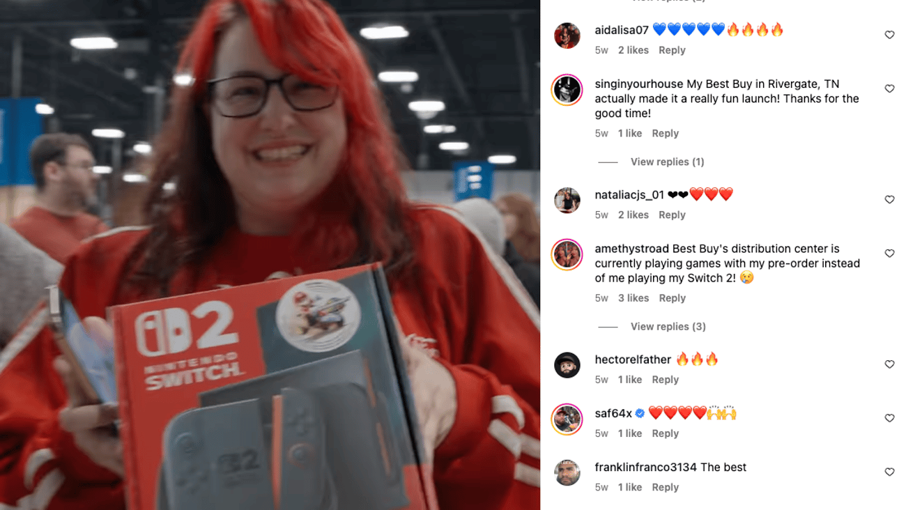Best Buy Nintendo Switch 2 'Launch Event' Instagram Update