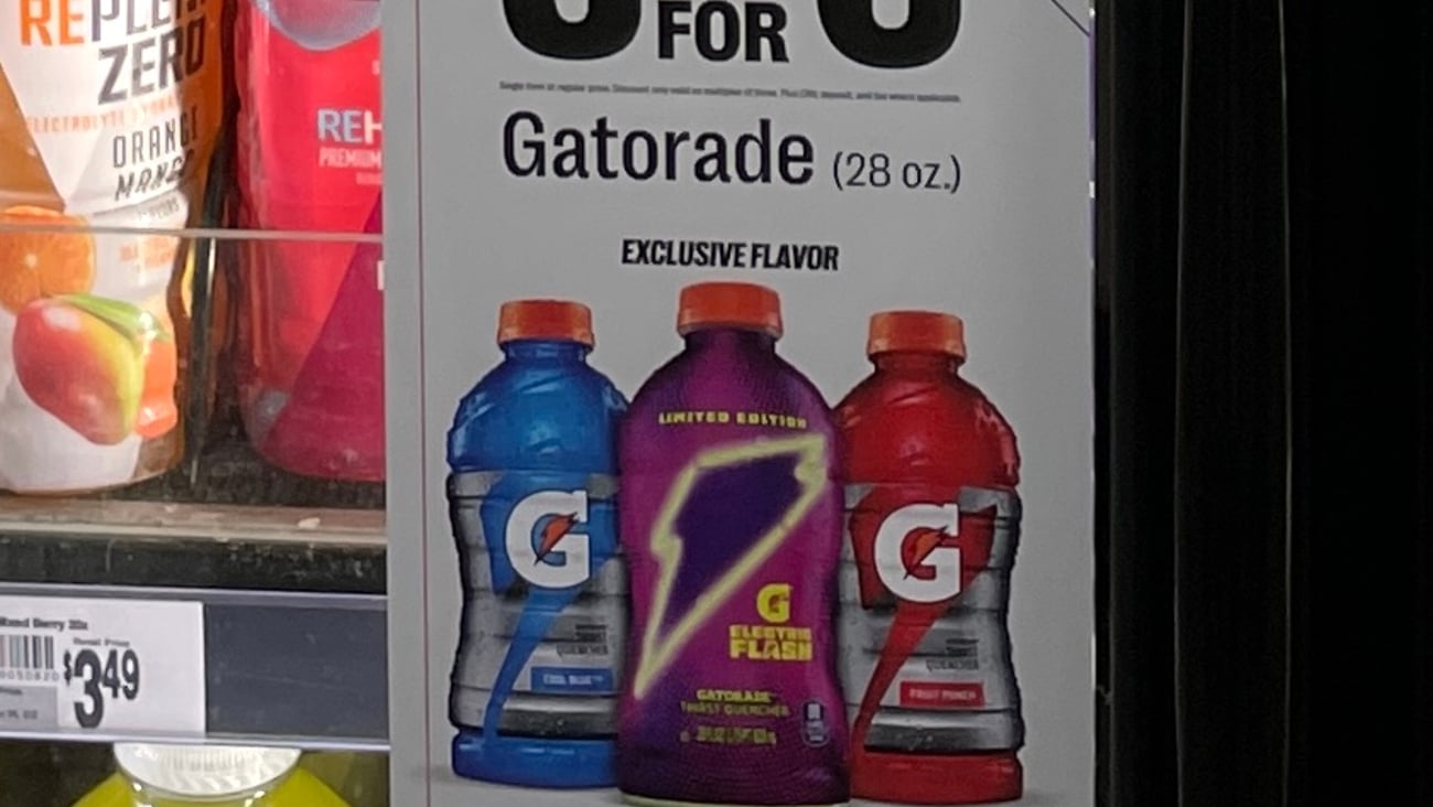 7-Eleven Gatorade Electric Flash Cooler Cling
