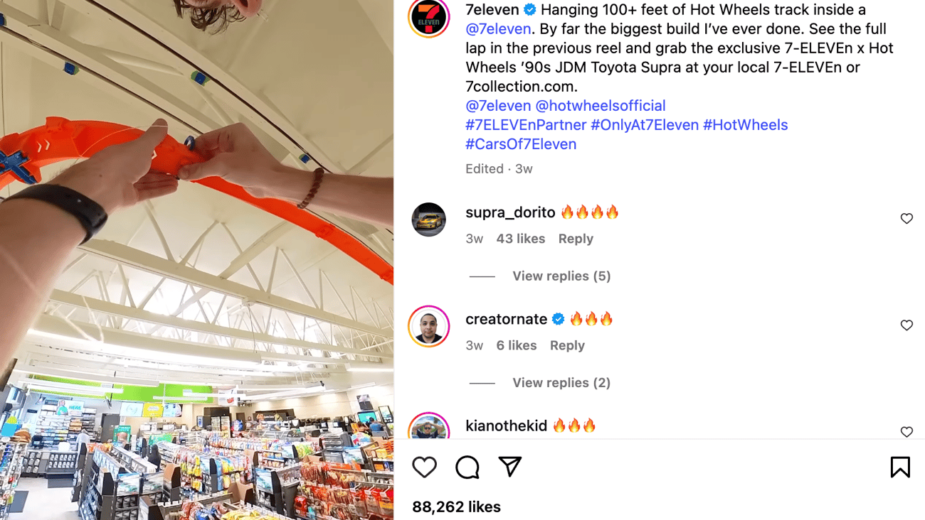 7-Eleven Hot Wheels Instagram Update