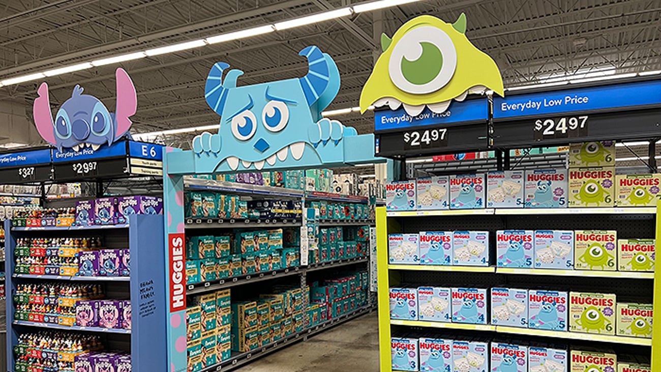 Walmart Huggies Disney Aisle Takeover Retailtainment Experience